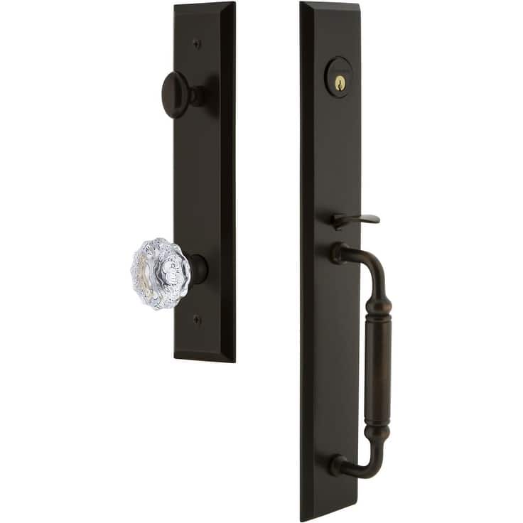 Grandeur Fifth Avenue Solid Brass Rose Keyed Entry Single Cylinder "C" - Timeless Bronze