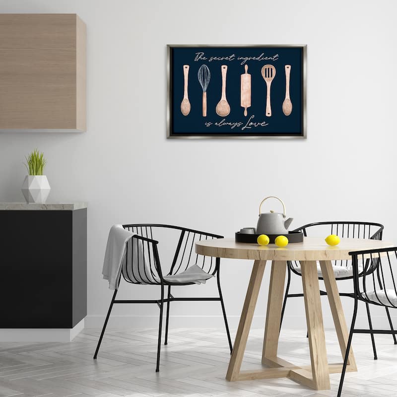 Stupell Secret Ingredient Always Love Framed Floater Canvas Wall Art Design By Lux + Me Designs