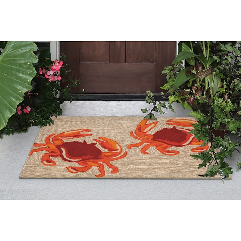 Liora Manne Frontporch Crabs Indoor/Outdoor Rug - 2'6" x 4'