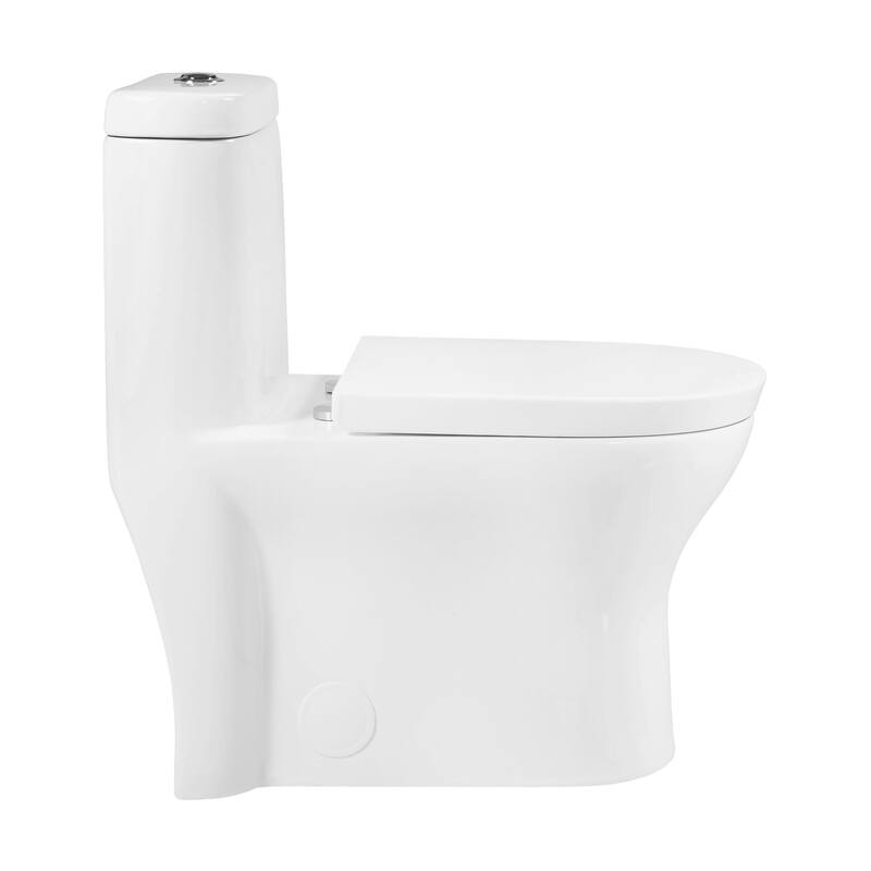 Trocadero One-Piece Elongated Toilet Dual Flush 1.1/1.6 Gpf With 10" Rough In - 34" x 24" 37"