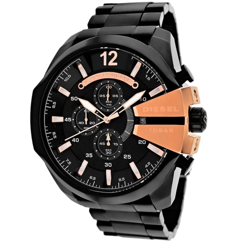 Diesel Men's Mega Chief Black Dial Watch - DZ4309 - 6 (36)