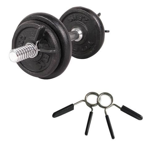 2Pcs 25mm Barbell Gym Weight Bar Dumbbell Lock Clamp Spring Collar Clips