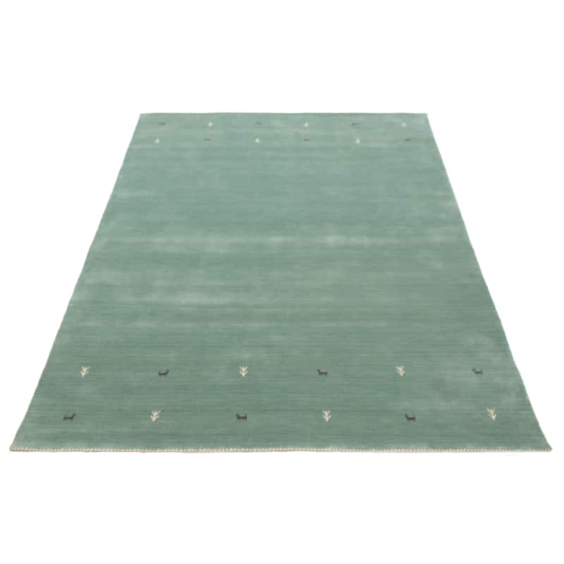 Kashkuli Gabbeh Turquoise Rug 6'6" x 9'5" - 6'6 x 9'5