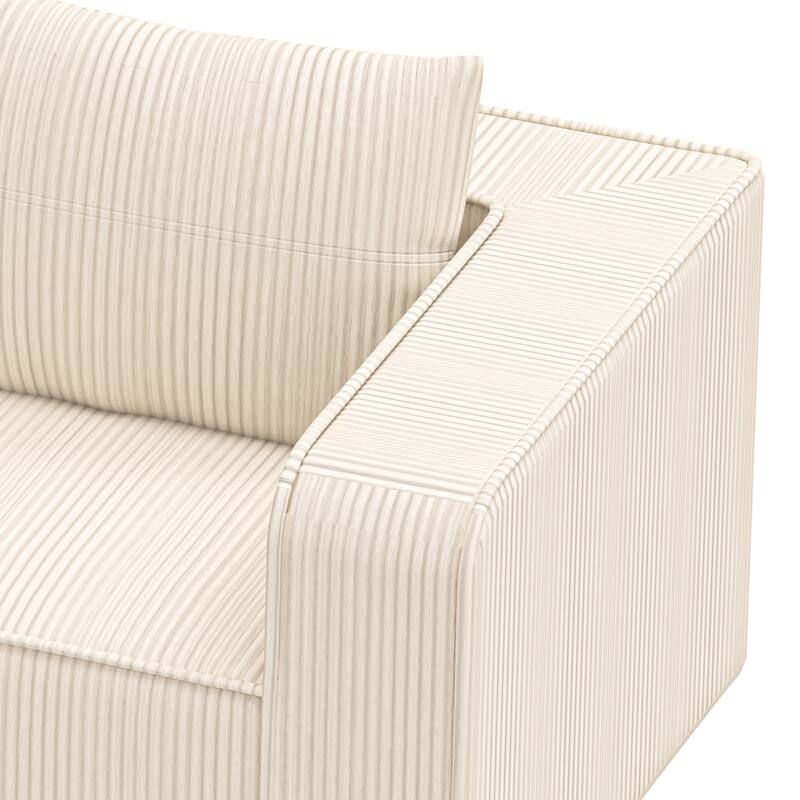 Moasis Multi-seat(3/4/5 seats) Corduroy Sectional Sofa Modular Couch Sofa Upholstered Convertible Modular Sofa