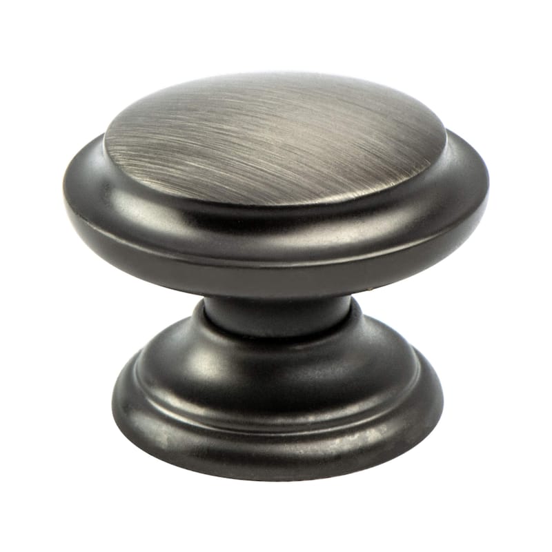 Berenson Euro Classica 1-3/8 Inch Mushroom Cabinet Knob - Brushed Tin