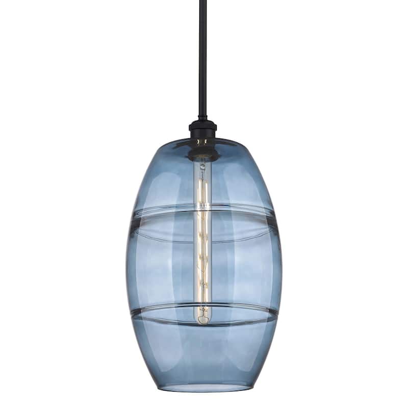 Innovations Lighting 516-1S-19-10 Vaz Pendant Vaz 10" Wide Mini - Matte Black / Princess Blue