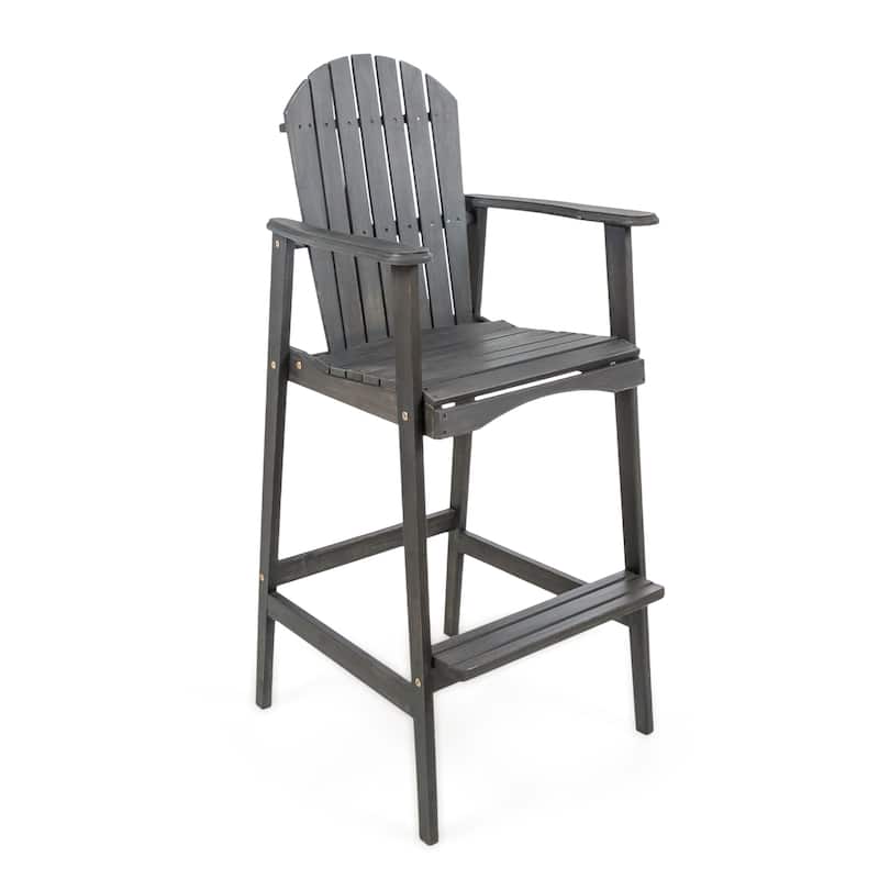 Malibu Outdoor Wood Acacia Barstool (Set of 4) by Christopher Knight Home