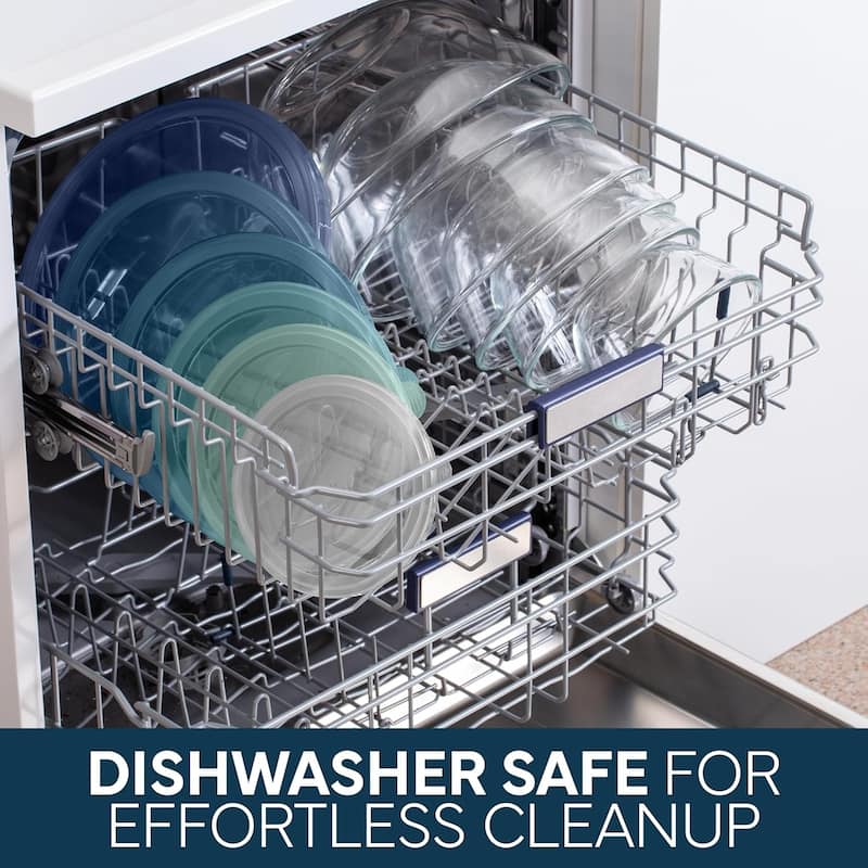 COOK WITH COLOR 12 Pc Glass Nesting Mixing Bowl Set with Lids for Cooking and Prep