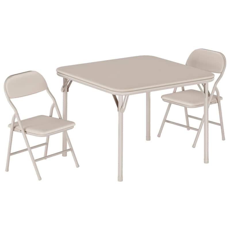 3/5-Piece Kids Folding Table and Chairs Set, Toddlers Children's Activity Table and Chairs Set