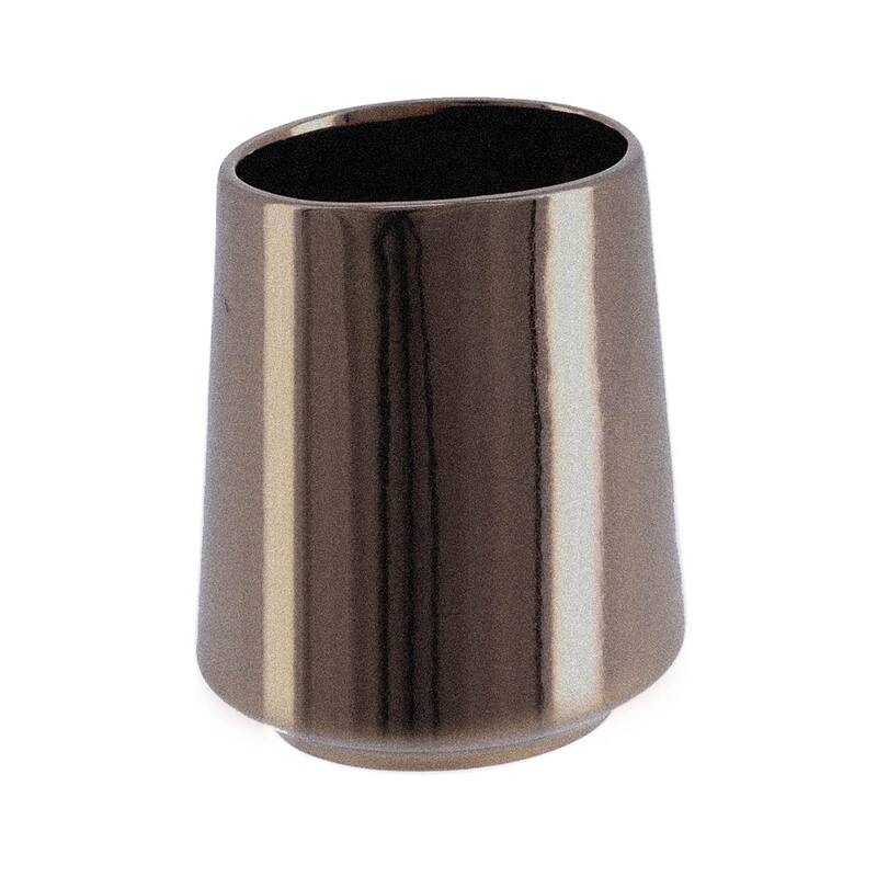 Bronze Porcelain Bathroom Accessory Set 4-Pieces Crackled Texture
