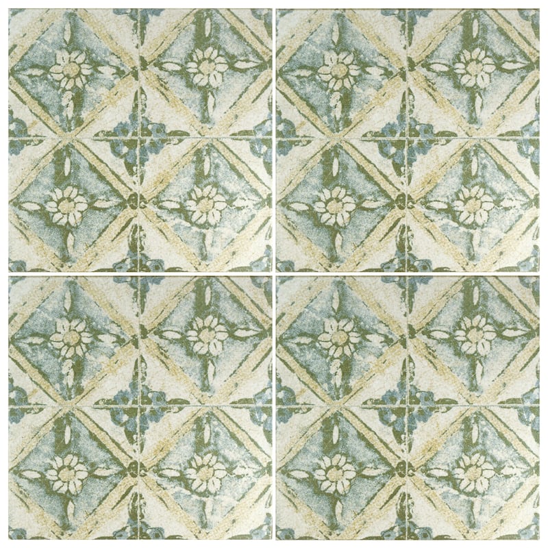Merola Tile Klinker Retro Blanco Dafodil 12-3/4" x 12-3/4" Ceramic Floor and Wall Tile