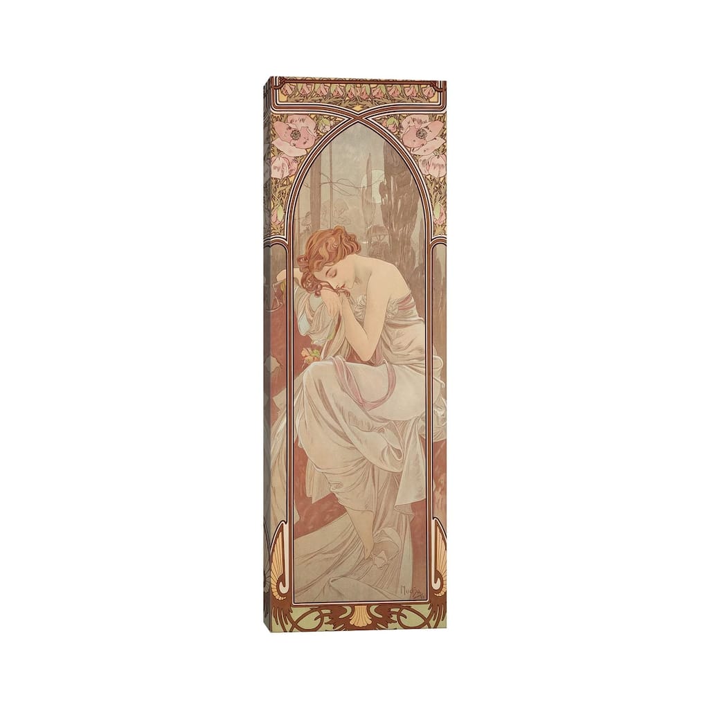 iCanvas "The Times of the Day - Night's Rest, 1899" by Alphonse Mucha Canvas Print