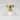 Rennnsan 1-Light Modern Brass Metal and Clear Glass Semi Flush Mount Ceiling Light for Bedroom - 9.8" W x 6.1" H