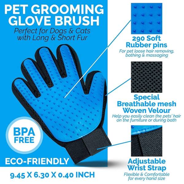 Shop My Poochy And Me Pet Grooming Glove Brush Deshedding Glove