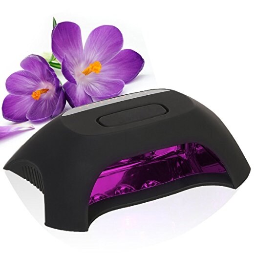 Ivation Professional LED Manicure Curing/Setting Lamp w/One Touch Presets – Lightweight & Portable (Black) - black