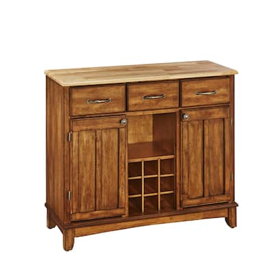 Homestyles Buffet Of Buffets Brown Wood Buffet - 42" x 17" x 36"