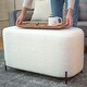 preview thumbnail 42 of 44, WOVENBYRD 32" Modern Decorative Bench with metal base Cream