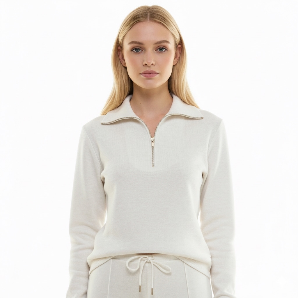Nanette Lepore Scuba Knit Quarter-Zip Sweater