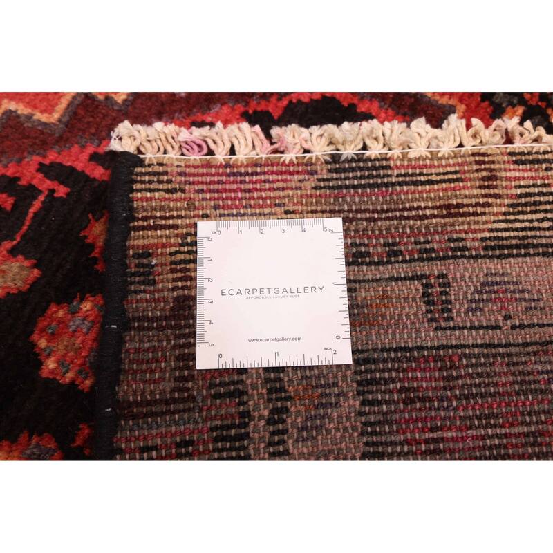 ECARPETGALLERY Hand-knotted Andelz Black, Red Wool Rug - 4'0 x 7'5