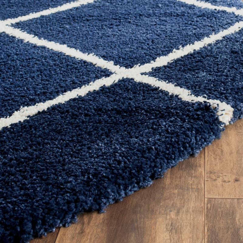SAFAVIEH Hudson Shag Raili Diamond Trellis 2-inch Thick Rug