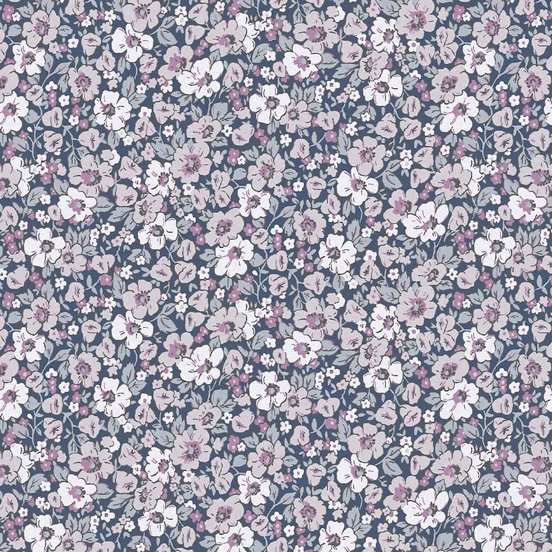 Laura Ashley Libby Purple Wallpaper