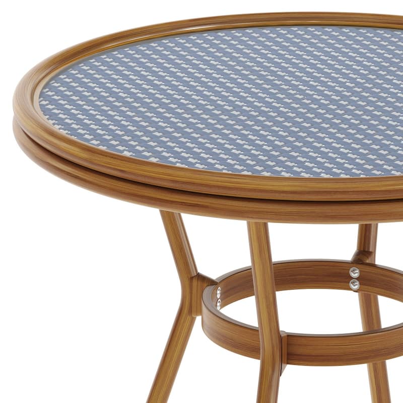 Indoor/Outdoor Commercial Glass Top Bistro Table