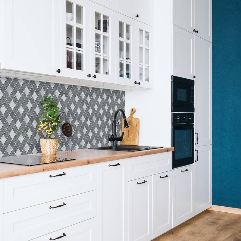 Altair Ballagh Diamond Laminated Glass Mosaic Mix Aluminum Wall Tile