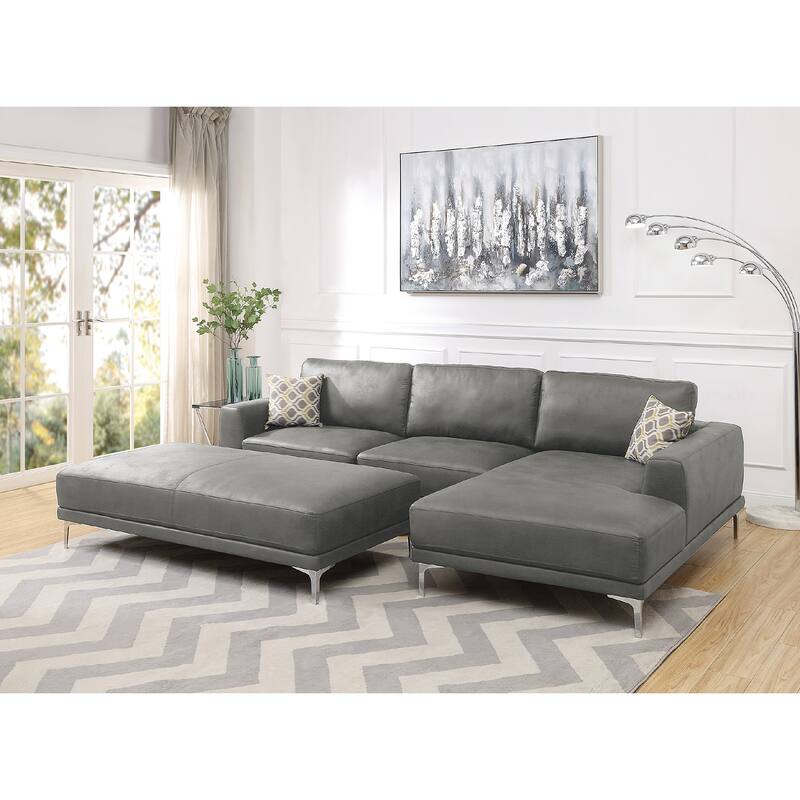 Faux Leather Upholstered Cocktail Ottoman