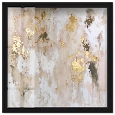Golden Glimmer Gesture II Shadowbox by Art Remedy