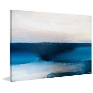 Deep Blue Print on Wrapped Canvas - Bed Bath & Beyond - 38930086