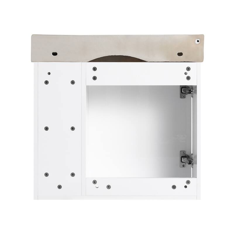 Bathroom Vanity With Sink In 24/28 Inch, Floating Bathroom Vanity With Soft Close Door