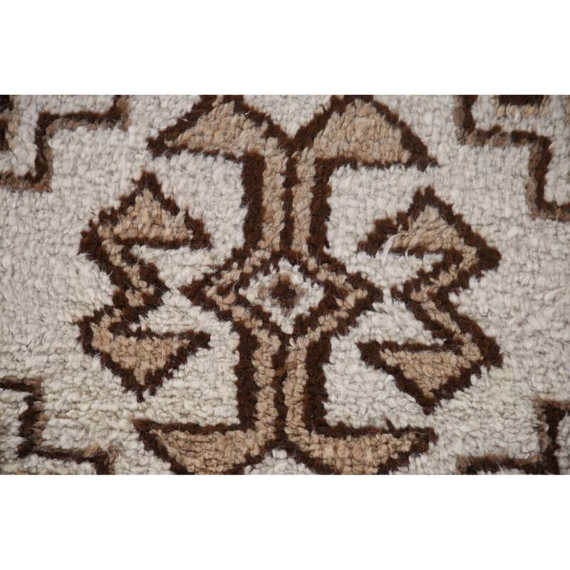 Natural Dye Tribal Anatolian Runner Rug Hand-knotted Wool Carpet - 3'3"x 11'11"