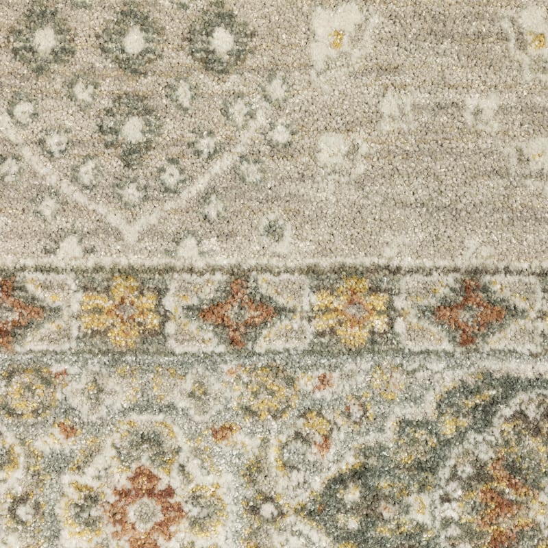 Kellan Global Floral Beige/ Brown Area Rug