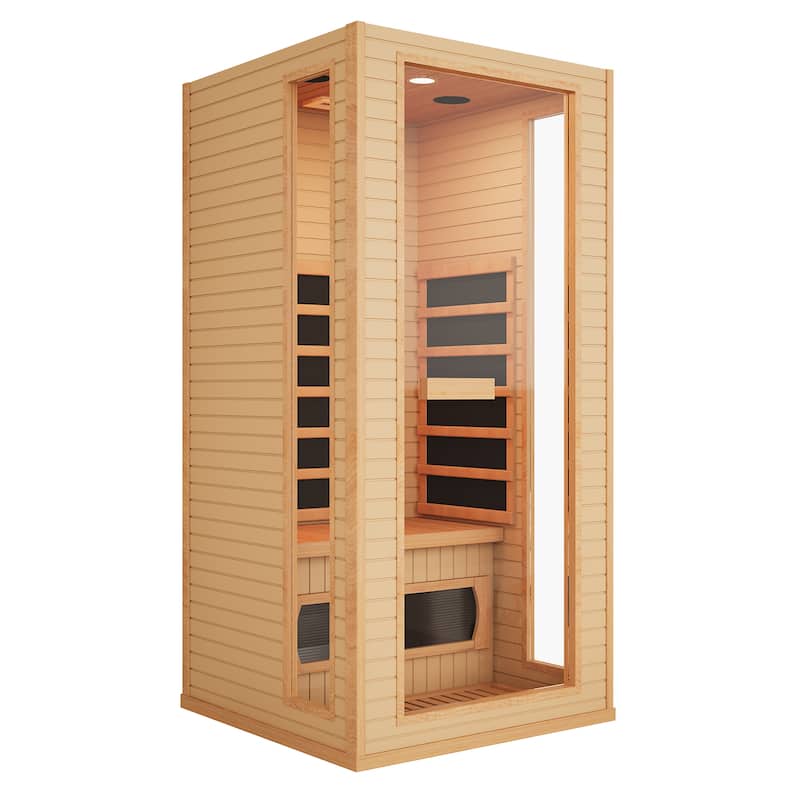 Recharge at Home: 1-Person Infrared Sauna with Bluetooth -  Fast Heating, Easy Assembly - N/A|Single