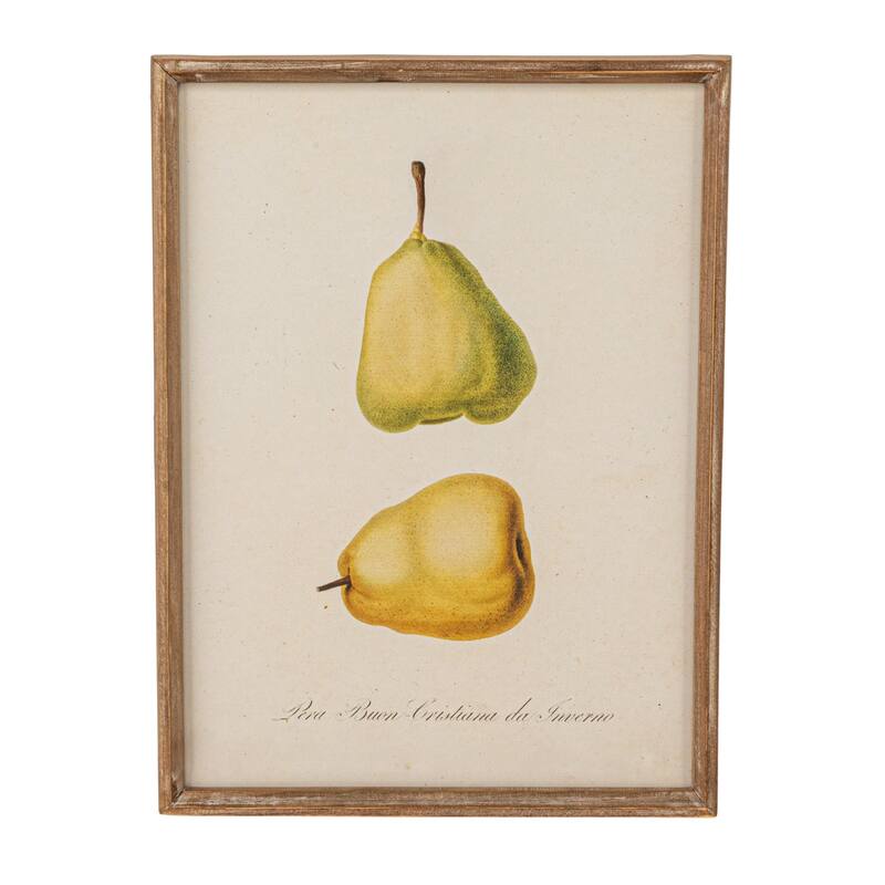 Reclaimed Wood Framed Fruit Print Wall Art