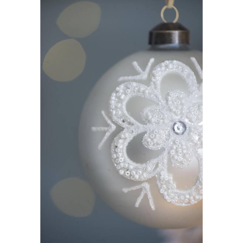 D3.9" Christmas Ball Ornaments, Glass Decorative Hanging Ball Christmas Tree Ornaments for Holiday Decorations, Set of 6