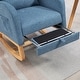preview thumbnail 36 of 59, High back Upholstered Accent Rocking Chair Nursery Chair With Retractable Footrest