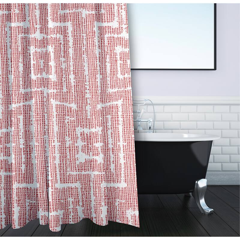 Woven Tiki, Geometric Print Shower Curtain