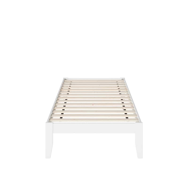 Medieval Twin XL Bed with USB Charger - Solid Wood Frame, Easy Assembly, Stylish Bedroom Furniture, 86"L