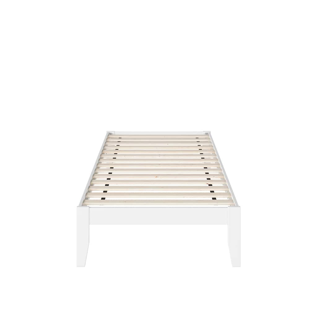 Medieval Twin XL Bed with USB Charger - Solid Wood Frame, Easy Assembly, Stylish Bedroom Furniture, 86"L