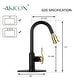 preview thumbnail 13 of 13, Two-Tone Matte Black & Rose Gold Kitchen Faucet with Deck Plate, Single Level Handle and Pull Down Sprayer