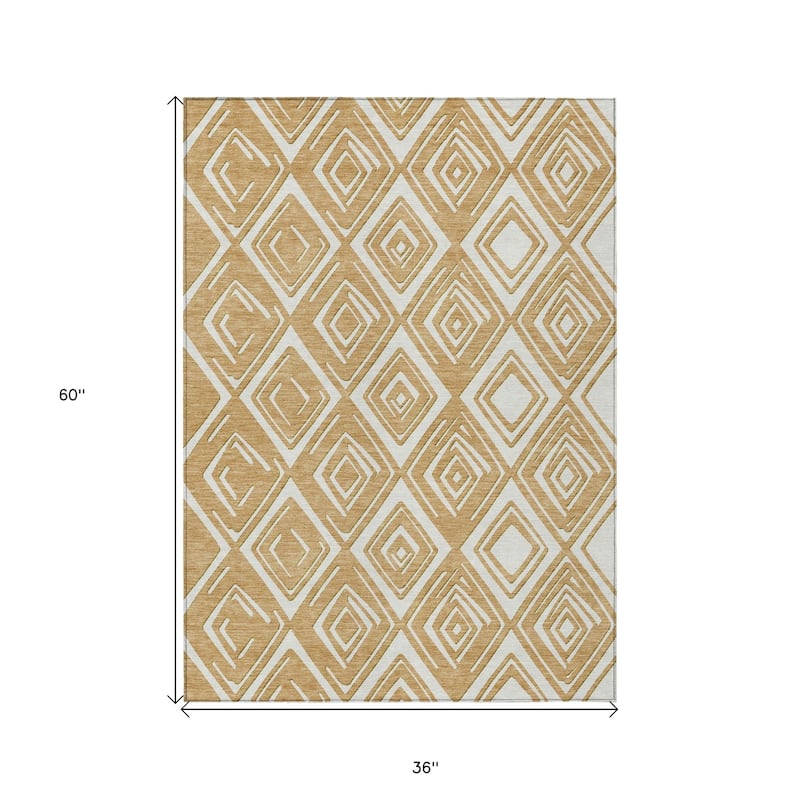 HomeRoots Geometric Transitional Rectangle Outdoor Rug