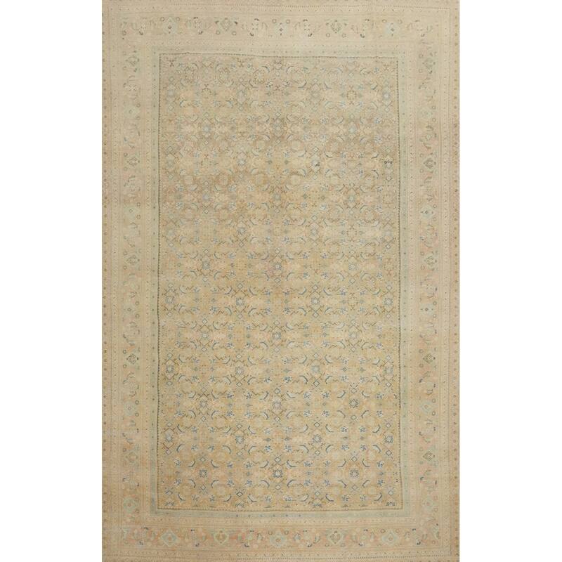 Hand Knotted Oriental 100% Wool Carpet Traditional All-Over Oranges & Rust Mahal Area Rug - 13' 5'' X 9' 5''