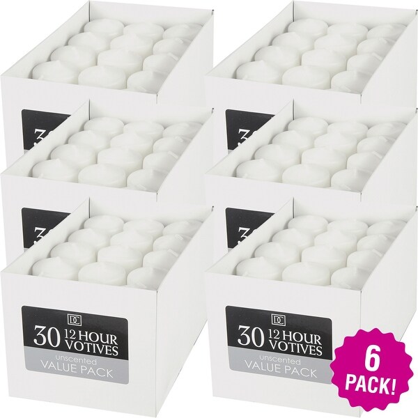 Votive Candles 180/Pkg-White - White