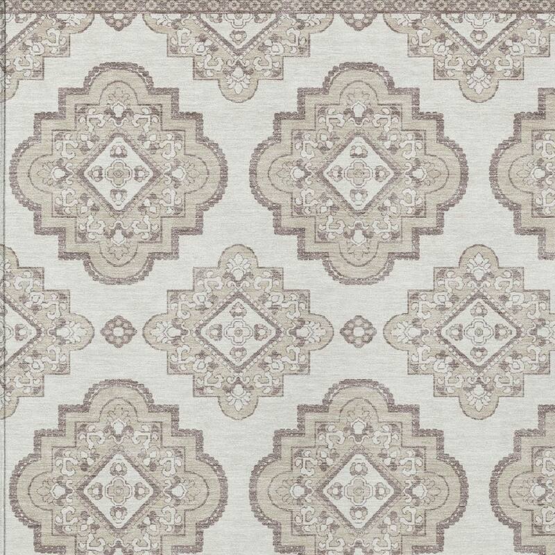 HomeRoots Medallion Transitional Rectangle Outdoor Rug