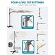 preview thumbnail 19 of 28, 10 ft. Round 360-Degree rotation Cantilever Patio Umbrella