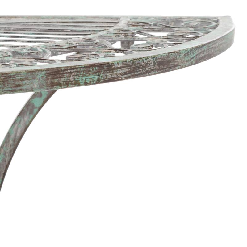 SAFAVIEH Outdoor Tatyanna Annalise Iron Accent Table - 36"W x 19"D x 29"H