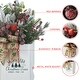 preview thumbnail 7 of 9, Glitzhome 21"H Christmas Pine Needle & Berry Ribbon Centerpiece Table Tree Decor