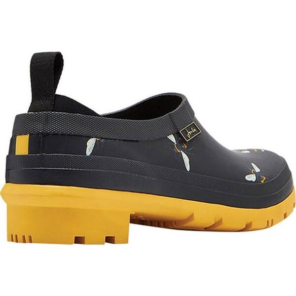 black rubber slip on clogs