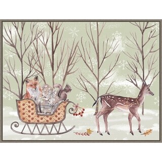 Christmas Time I by Melissa Wang Framed Canvas Wall Art